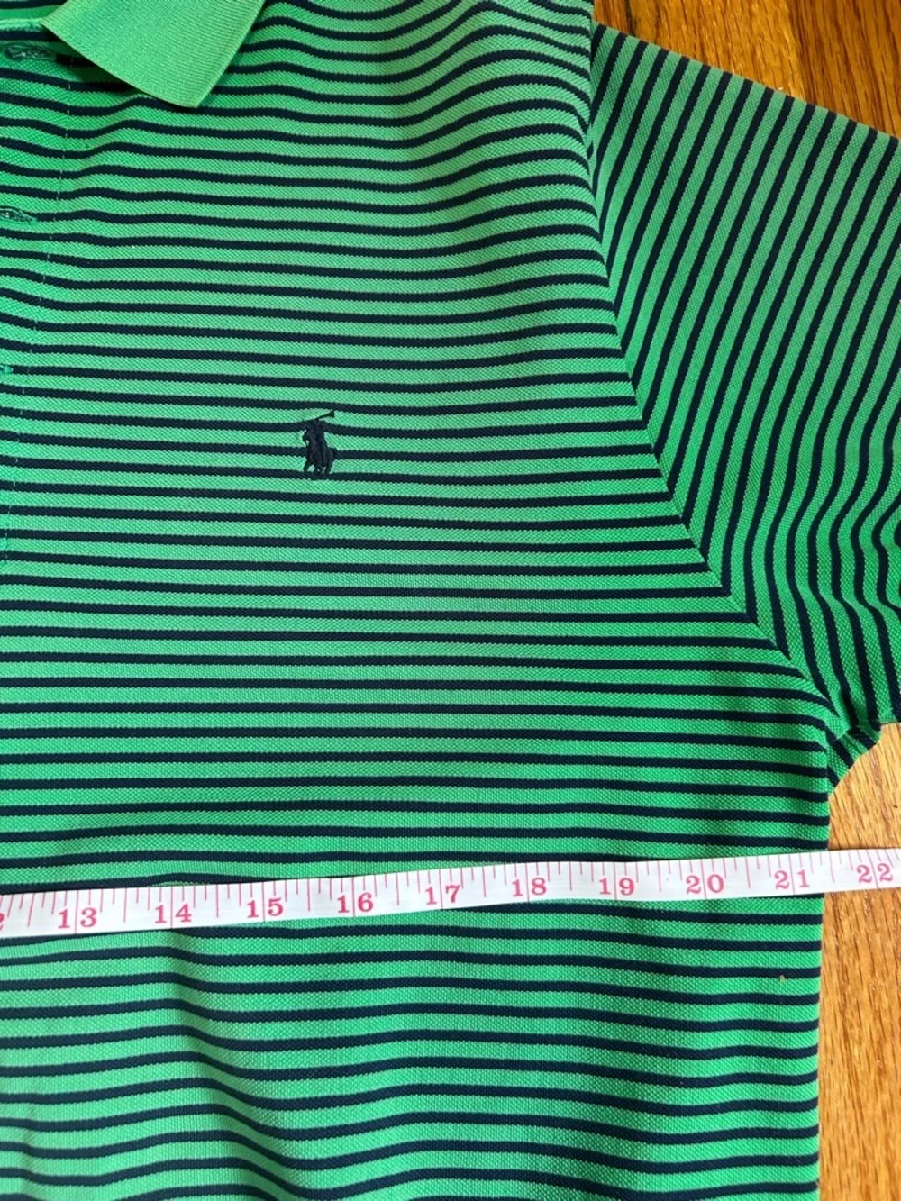 Polo Golf Ralph Lauren Green & Blue Striped Short Sleeve Polo Men’s M